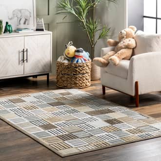 Veda Washable Striped Rug secondary image