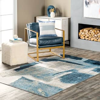 Blue Levant Cecila Washable Abstract rug - Coastal Rectangle 8' x 10'