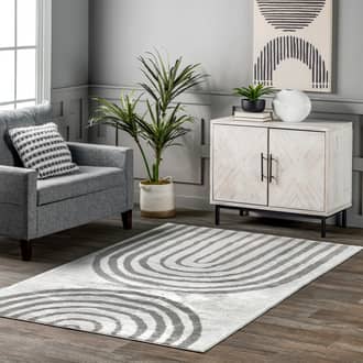 Light Gray Duskenfield Christa Contemporary Curves rug - Contemporary Rectangle 8' x 10'