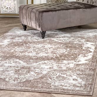 Beige Martella Shaded Medallion rug - Transitional Rectangle 6' 7in x 9'