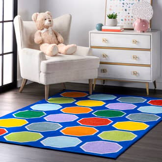 Octagons Printed Rug secondary image