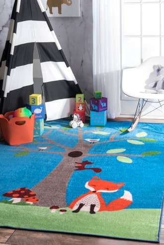 Fox And Tree Friends Printed Rug secondary image
