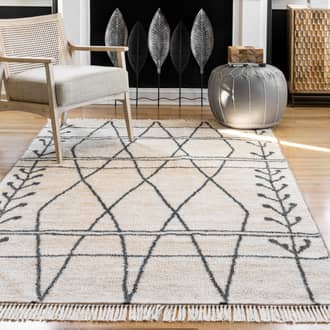 6' 7" x 9' Modern Hex Non-Slip Backing Rug secondary image