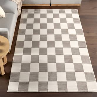 Mable Checkered Washable Rug secondary image