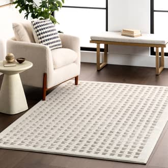 2' 8" x 8' Joelle Checkered Washable Rug secondary image
