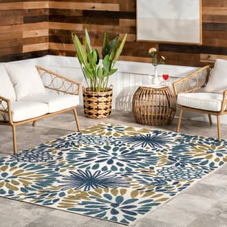 6' 7" x 9' Floral Fireworks Indoor/Outdoor Rug secondary image