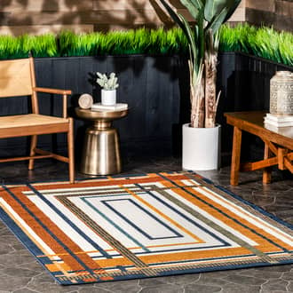Multi Solaris Alessandria Striped Indoor-Outdoor rug - Casuals Rectangle 5' x 8'
