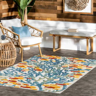 7' 6" x 9' 6" Remini Coral Reefs Indoor/Outdoor Rug secondary image
