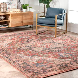 6' x 9' Hand Knotted Floral Medallion Rug secondary image