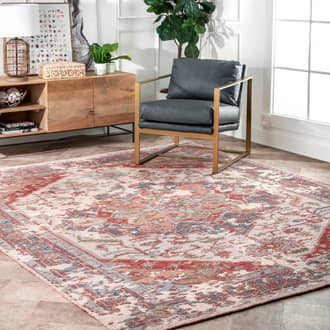 6' x 9' Hand Knotted Bloom Medallion Rug secondary image