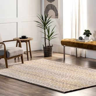 Beige Safari Sage Wool Ombre Spotted rug