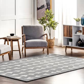 Gray Tuscan Mary Wool Geometric rug