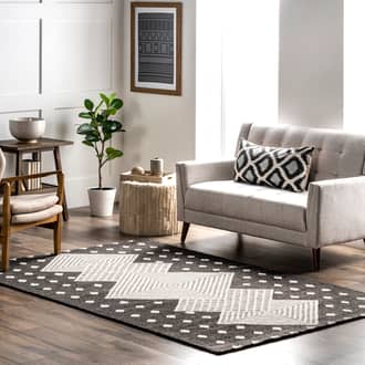 Black Tuscan Rory Wool Diamond rug