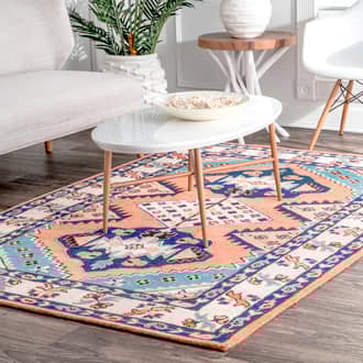 Orange Dantes Aztec Southwestern rug - Southwestern Rectangle 5' x 8'