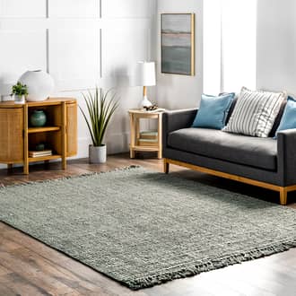 Sage Maui Chunky Jute Tasseled rug - Casuals Rectangle 3' x 5'