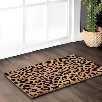 Leopard Spotted Coir Doormat secondary image