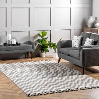 Flatwoven Chevrons with Tassels Rug secondary image