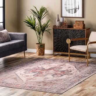 Beige Opar Washable Regal Medallion rug