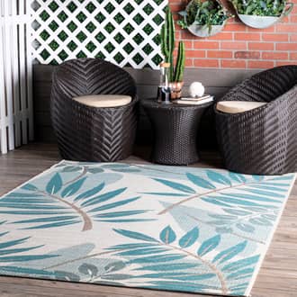 8' 6" x 12' Modern Leaves Indoor/Outdoor Rug secondary image