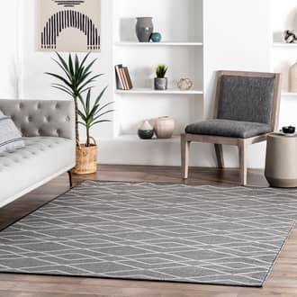 Gray Governess Denise Diamond Lattice rug - Casuals Rectangle 6' 7in x 9'