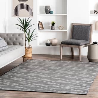 Gray Governess Denise Diamond Lattice rug - Casuals Rectangle 5' x 8'