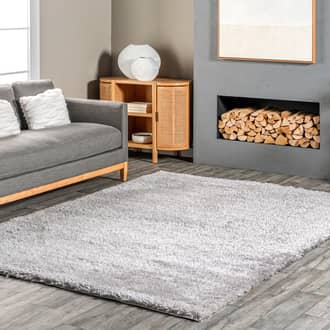 4' x 6' Solid Fluffy Rug secondary image
