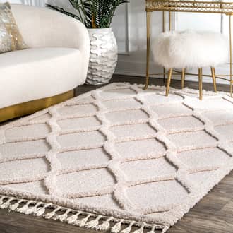 Raised Ogee Trellis Nursery Rug secondary image