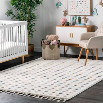 Carved Polka Dot Shag Rug secondary image