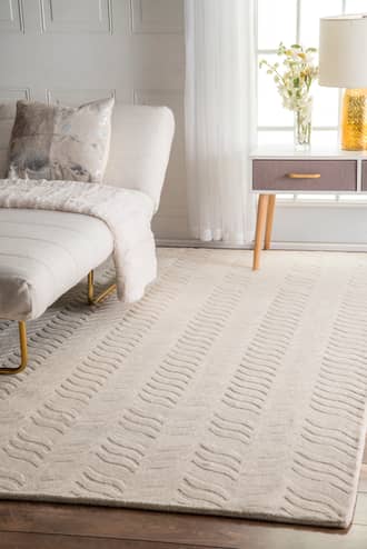 9' 6" x 13' 6" Carved Chevron Rug secondary image