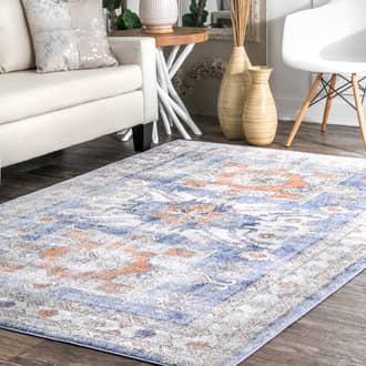 Dark Blue Factoria Nordic Beauty rug - Traditional Rectangle 6' 7in x 9'