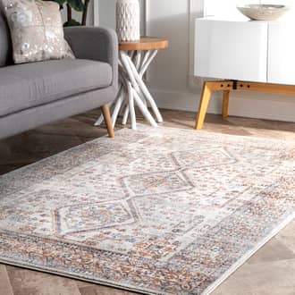 Beige Factoria Faded Pole Medallion rug