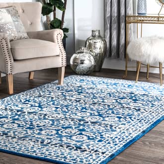 Dark Blue Bosphorus Floral Symphony rug