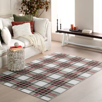 4' x 6' Martina Stewart Plaid Washable Rug secondary image