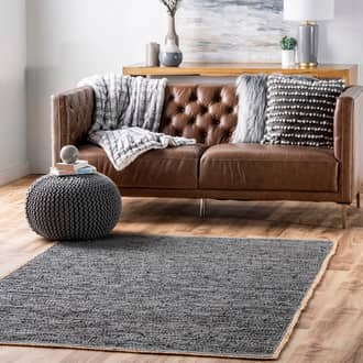 Solid Leather Flatweave Rug secondary image