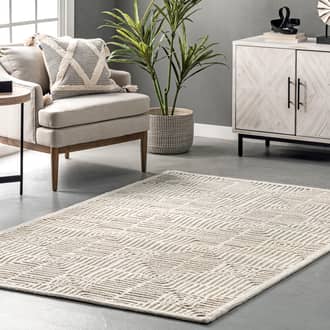 5' x 8' Miley Textured Tiled Rug secondary image