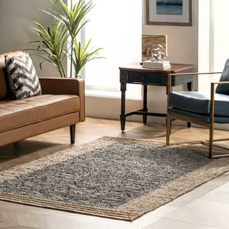 Jute Bordered Leather Rug secondary image