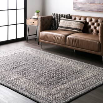 Gray Opell Checkered Diamonds rug - Transitional Rectangle 4' x 6'