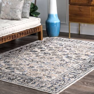 Cream Tylestone Faded Mosaic Mural rug - Transitional Rectangle 7' 6in x 9' 6in