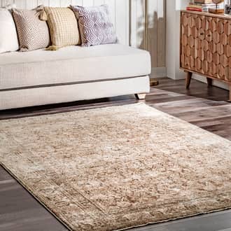 Beige Ecstatica Languish Lattice rug - Traditional Rectangle 6' x 9' 6in