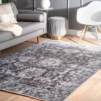 Gray Ecstatica Shaded Herati rug - Traditional Rectangle 5' x 7'