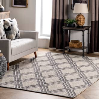 Ivory Weldon Raised Trellis rug - Casuals Rectangle 8' x 10'