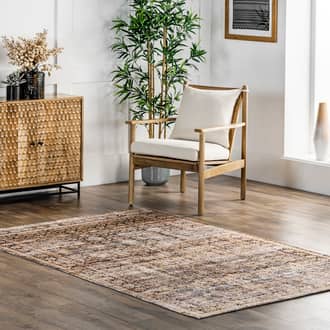 Beige Delphi Ivanna Bordered Faded rug - Traditional Rectangle 5' x 8'