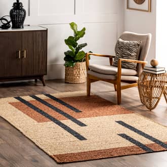 Brown Maui Melissa Braided Jute rug - Contemporary Rectangle 5' x 8'