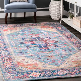 Blue Botaniq Neve rug - Bohemian Rectangle 4' x 6'