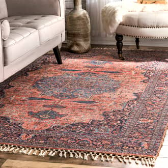 Multi Botaniq Persian Medallion Tassel rug - Natural Fibers Rectangle 3' x 5'