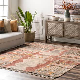 Multi Botaniq Southwestern Abstract Fringed rug - Bohemian Rectangle 5' x 8'