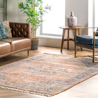 Multi Botaniq Medallion Tassel rug - Natural Fibers Rectangle 5' x 8'
