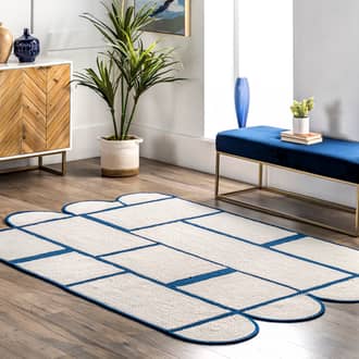 Blue Jamboree Maggie Contemporary Shapes Indoor/Outdoor rug - Contemporary Rectangle 5' x 8'