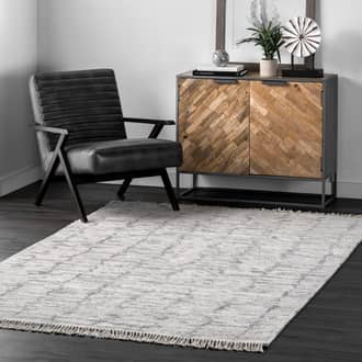 Gray Old Manor Striated Abstract rug - Contemporary Rectangle 5' x 8'