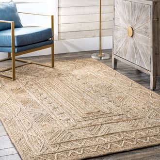 Natural Maui Textured Jute rug - Contemporary Rectangle 4' x 6'